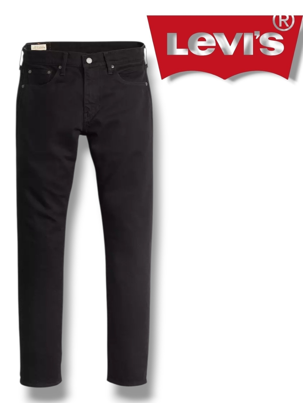 Levi's 502 Regular Taper Jeans Mens W34 L30 Black Biologia WaterLess Stretch
